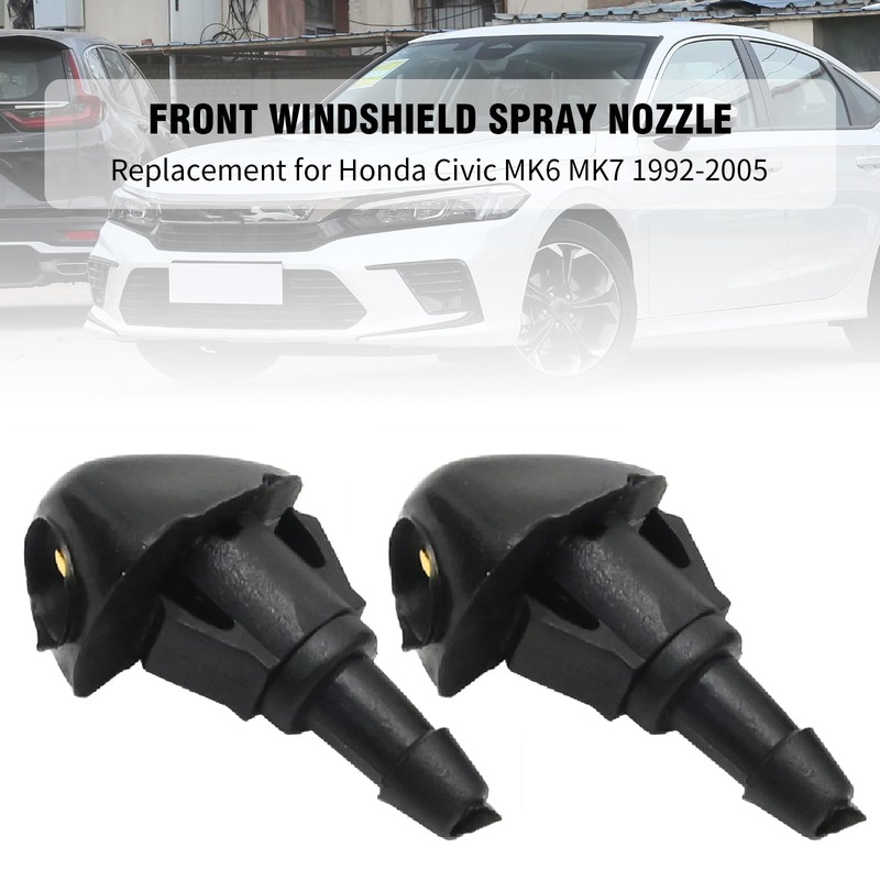 JUUDDENPARTS 2Pcs 76810-SEA-A01 Front Windscreen Washer Nozzles Replacement for Honda