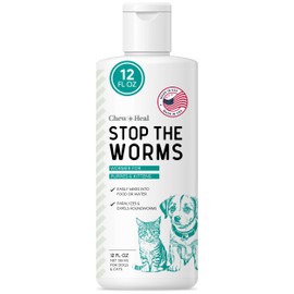 Dog and Cat Dewormer - 12 oz of Wormer Liquid to Paralyze and Expel Roundworms - Kitten and Puppy Dewormer