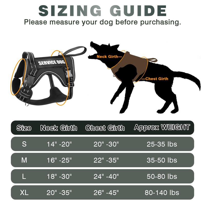 WINSEE Tactical Dog Harness, No Pull Dog Harness for Medium