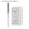 sourcing map Square Nose End Mill, 6mm Tip Dia Solid