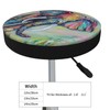 LBHH Oil Painting Elephant Bar Stool Cover Round Seat Cushion