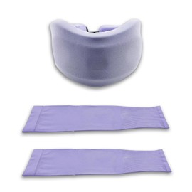 Aogigigio Neck Cervical Collar Cover - 2 Pcs Neck Brace Dust Cover Sleeve for Women Men, Soft & Comfortable for Sleeping Working Breathable Purple