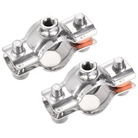 sourcing map Wall Ceiling Mount Pipe Supports, 304 Stainless Steel Adjustable Pipe Bracket Clamp for 25-28mm Pipe 2pcs
