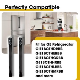 Black Refrigerator Door Handle Set Replace WR12X32350 5304504509 5304504510