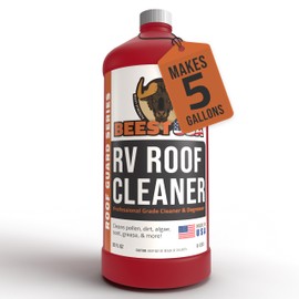 BEEST RV Roof Cleaner (32 Oz Super Concentrated Makes 5 gallons) - Roof Cleaner & Degreaser - Removes Dirt & Stains - Easy to Use - Best For Cleaning RVs, Campers, Trailer, Metal Building, Motorhomes