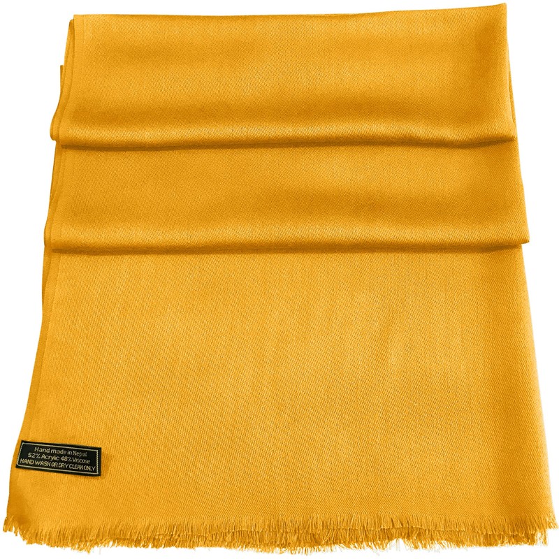 CJ Apparel Women's Plain Design Pashmina Scarf, Princeton Orange, Unit