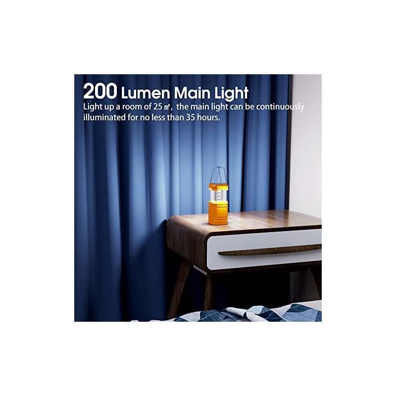 LED Camping Lantern for Emergency, Ultra Bright Outdoor Solar Flashlight