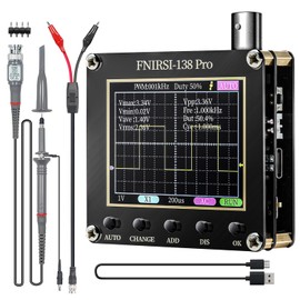 138 Pro Oscilloscope - 2.4" TFT Handheld Digital Oscilloscope Kit Portable Automotive Oscilloscope, 2.5MS/s High Sampling Rate, 200KHz Bandwidth, 80khz Pwm, Trigger Function Auto/Nomal/Single