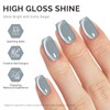 MelodySusie Glass Cat Eye Gel Nail Polish, Green Gray Glitter