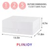 PLINJOY 2 Pcs White Gift Box Large 13.5x11.8x4.7 Inches, White