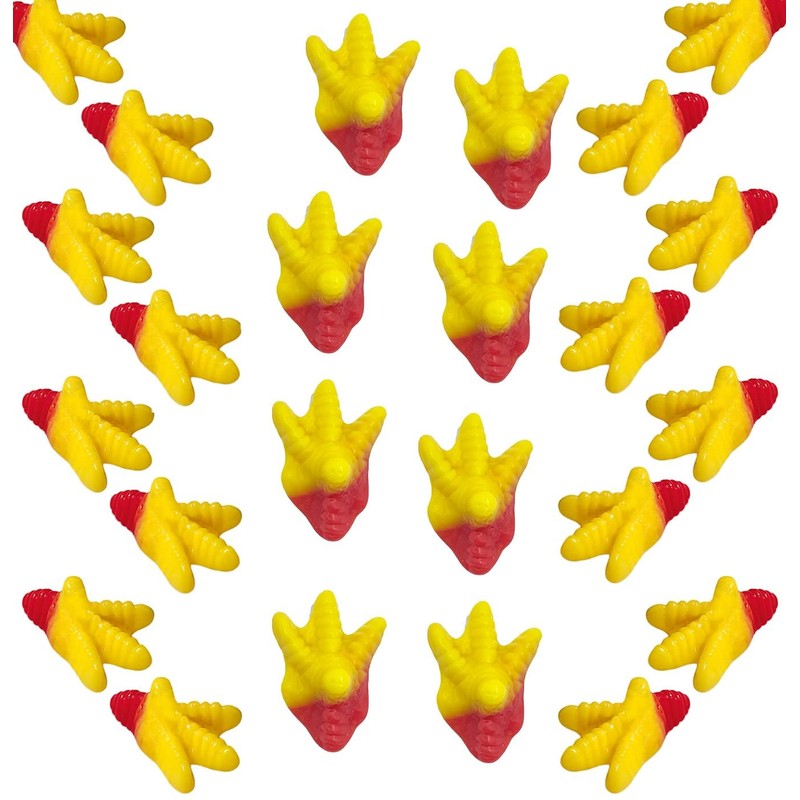Fruidles Chicken Gummi Feet Candy, Delicious Peach Fruit Flavors Gummies