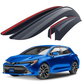 Goodyear Shatterproof Window Deflectors for Toyota Corolla 2020-2025 Hatchback, Tape-on Rain Guards, Window Visors, Vent Deflector Visor, Car Accessories, 4 pcs. - GY008806