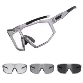 Suertree Photochromic Cycling Glasses Men Women Clear Sports Sunglasses Mountain Bike Riding MTB Bicycle Running Golf Baseball Fishing Driving Hiking