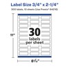 Avery Matte Clear Rectangle Labels, Sure Feed Technology, 0.75" x