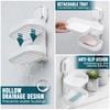 TAILI Suction Cup Soap Dish Vacuum Suction Soap Holder, Double-Layer