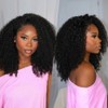 Peluca de media longitud rizada Kinky Curly con densidad del