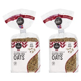 b'Sigdal Bakeri All Natural Norwegian Crispbread - Non GMO, Vegan, Sugar Free, High Fiber, Low Carbs, High Protein, Wholegrain Snack Crackers With Up To 46% Seeds (Gluten Free Oats, 2 Pack)'