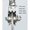 SHINICO Cable Pulley Wheel, Swivel Single Pulley Block, Stainless Steel,