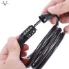 Candado Cadena Gomia Negro 1.2m Combinación Para Bicicleta Moto VRVALUE