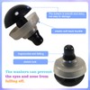 TOAOB 50pcs 16mm to 30mm Safety Eyes Black Plastic Dolls