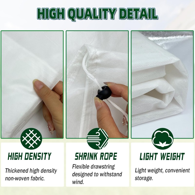 FULEIYA Rectangular Plant Cover Frost Big Size for 4×3×1FT Non