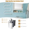 COSTWAY Heated Towel Warmer, Freestanding & Wall-Mounted 5-Bar Drying Rack