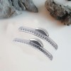 GLAMSA WAVE 4 CLIPS SILVER HAIRDRESSING CLIPS CLAMPS HAIR STYLING