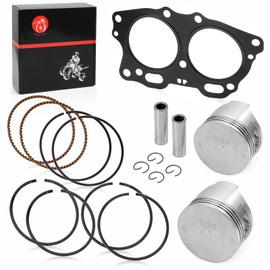 Piston & Ring 0.25mm Oversize Bore ANG Cylinder Head Gasket Compatible with EZGO Fuji Robin 295cc EH29C TXT 4 Cycle Gas Golf Cart MCI Engine 1991-2008 OEM 26607-G01 26608-G0