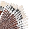 Falling in Art Natural Bristle Professional Paintbrush Set, 15PCS Long