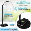 OttLite Good Housekeeping Shaded LED Desk Lamp with Wireless Charging