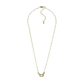 Fossil Women's Heritage Stainless Steel Chain Necklace, Stainless Steel, No Gemstone