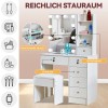 Unbranded Small Dressing Table Makeup Desk With 10 LED Light