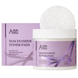 ANAI RUI Niacinamide Toner Pads,with Glutathione, Niacinamide,LHA,PHA,Witch Hazel, Facial Radiance Pads,Skin Care Pads for Even Skin Tone,Reduce Blemish and Spots 50 Pads