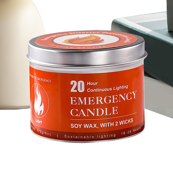 Survival Candles,Slow-Burning Scentless Candles - Portable Outdoor Gear, Survival Supplies