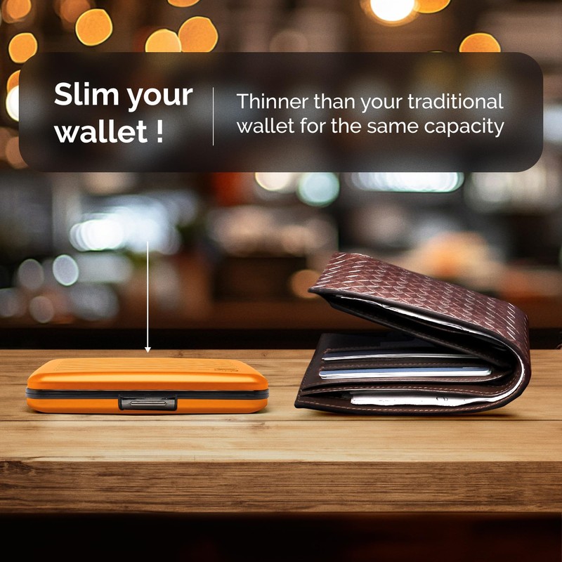 OGON Aluminium Wallet Smart case V2L Extra Capacity with Hidden