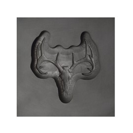 Medium - Deer Skull 3D Graphite Ingot Mold for Precious Metal Casting Gold Silver Copper Melting