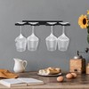Wenqik Wall Mounted Wine Glass Rack Stemware Wine Glasses Holder