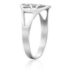 Mimi 925 Sterling Silver Wicca Pentacle Ring - Size 8