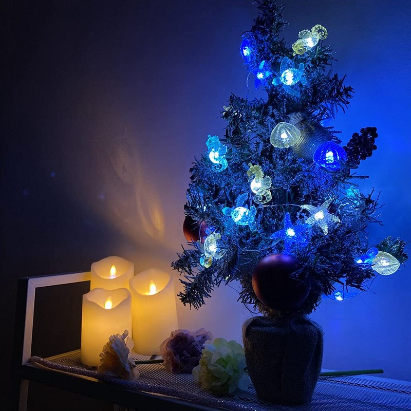Ocean Themed String Lights Marine Life Night Light Beach Décor