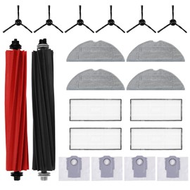 Alloytool 20 St1ck Zubeh?rset f1r Roborock S8 Pro Ultra Staubsauger, Ersatzteile Enth?lt 2 Hauptb1rste 4 HEPA-Filter 4 Wischt1cher 4 Staubbeutel 6 Seitenb1rsten