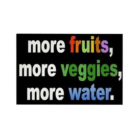 CafePress Healthy Diet Reminder Magnet Rectangle Magnet, 3"x2" Refrigerator Magnet