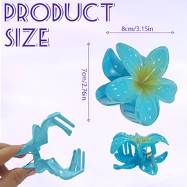 4 Stück Blumen Haarklammer,Blumenkranz haare,Hawaiianische Blumenklammer, starke,lockiges Haar für Damen, starke, rutschfeste Hibiskus-Haarspange, für Dickes Dünnes Haar