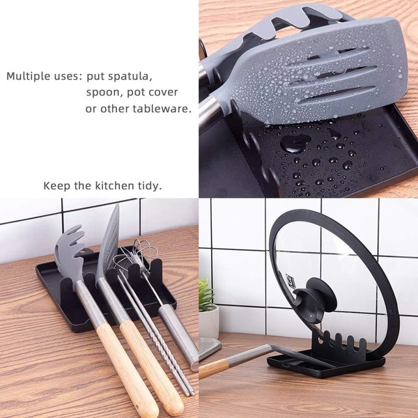 Lid and Spoon Rest - Dishwasher-Safe, Food-Grade 304 Stainless Steel