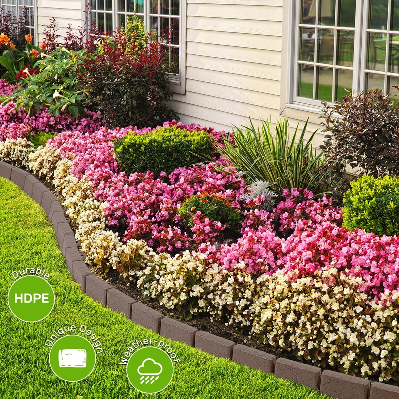 AGTEK Garden Edging 16FT Landscape Edging Kit 2.75 Inch Height
