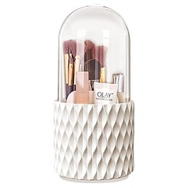 FIVAVA Make Up Organiser 360° Rotatable Makeup Brush Storage 5 Compartments Brush Holder Cosmetic Storage for Make-up, Lipstick, Brush, Makeup Brush Holder for Dressing Table