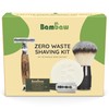 Bambaw Manual Shaving Set Includes 1 Bamboo Safety Razor, 15