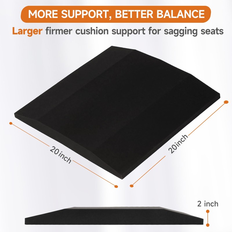 Langierspur 20"x20"Couch Cushion Support for Sagging Seat, Trapezoid 40D High