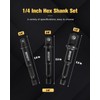 BOEN Impact Grade Socket Adapter Set, 3-PCS Drill Bit Adapter