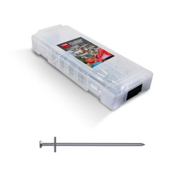 TOX L-BOXX 094901515 Micro Camping Rock Ground Pegs 6 x 170 mm Heavy Duty Steel Galvanised for Securing Tents and Much More, Pack of 10 in the Clickable L-Boxx Micro for Convenient Transport