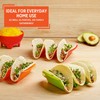 IMUSA USA Taco Holder, 3 Piece, Green, Orange, Red